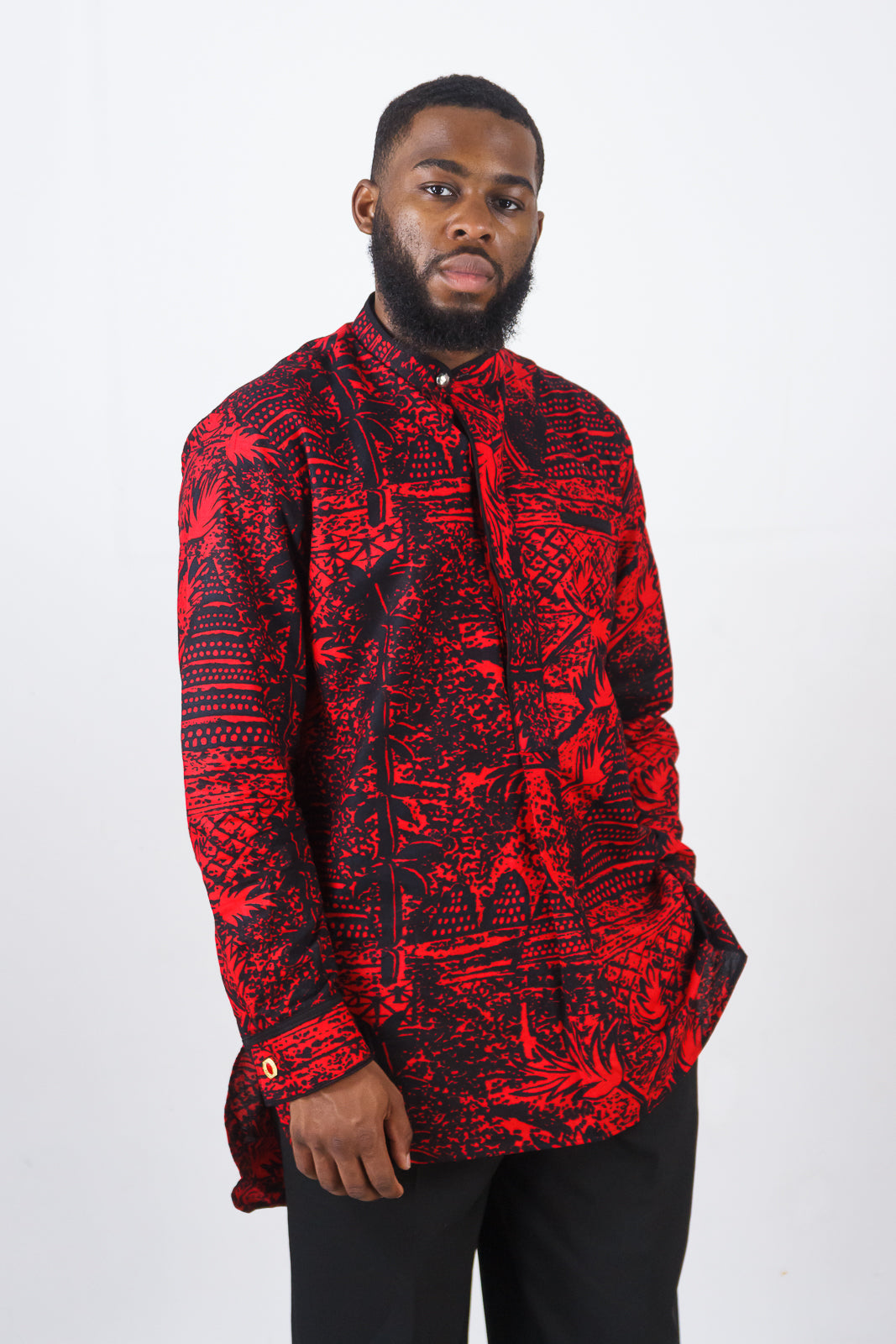 UBUNTU red version casual shirt