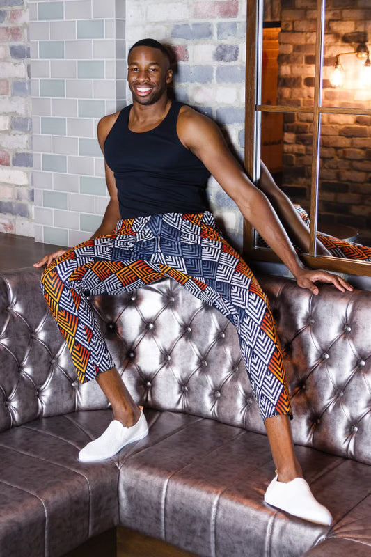 ALAFIA Tunic Men's African Print Pants.