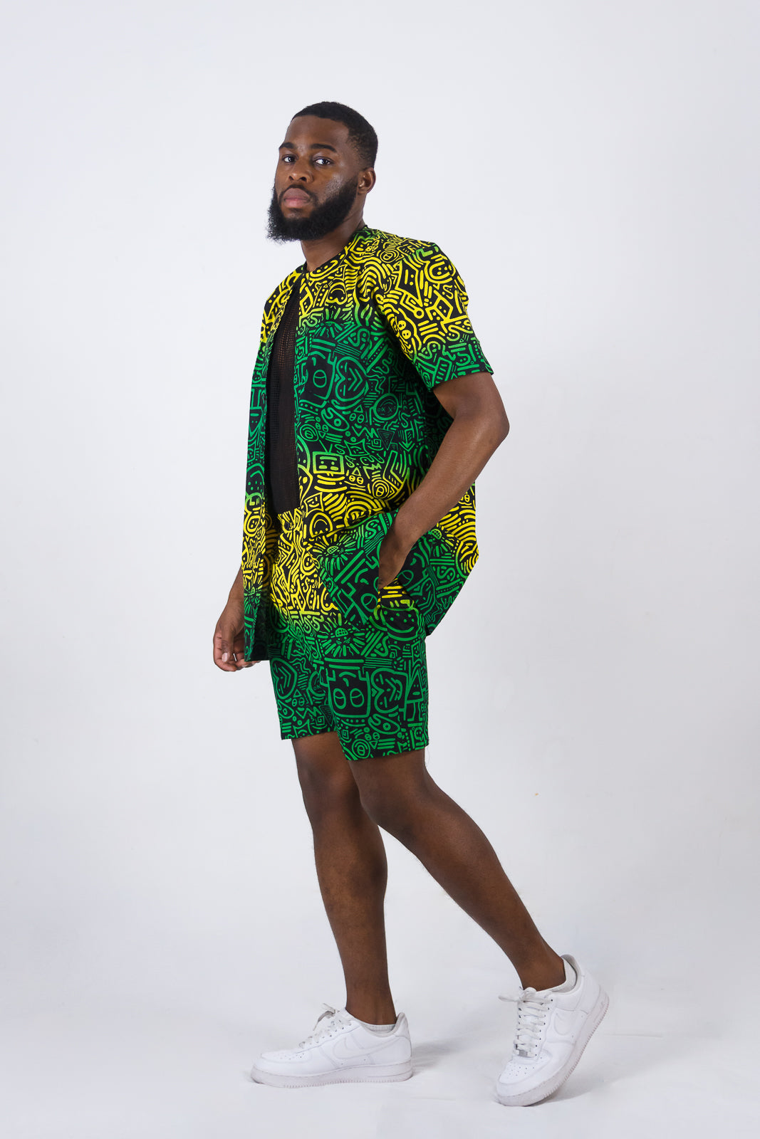 BRAZILERI MEN'S TWO-PIECE AFRICAN PRINT SET