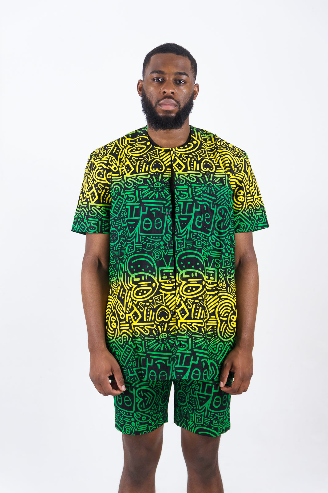 BRAZILERI MEN'S TWO-PIECE AFRICAN PRINT SET