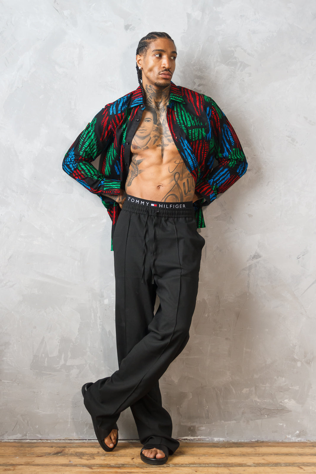 DAGIDI MEN'S MULTICOLOR AFRICAN PRINT SHIRT