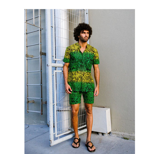 BRAZILERI MEN'S TWO-PIECE AFRICAN PRINT SET