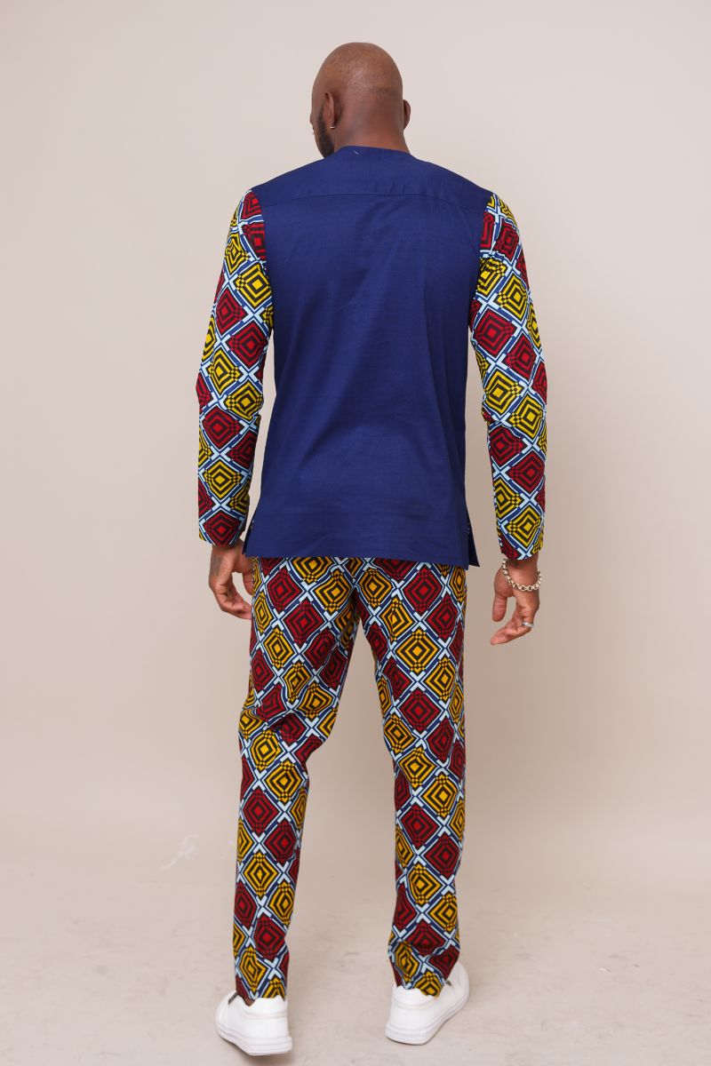 CHEKA African Print Long Sleeve Shirt