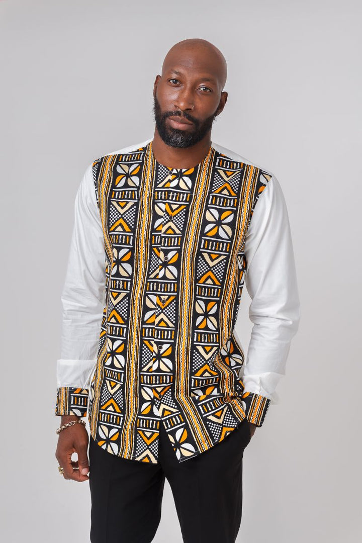 MANYA Ethnic Geometric African Print Shirt