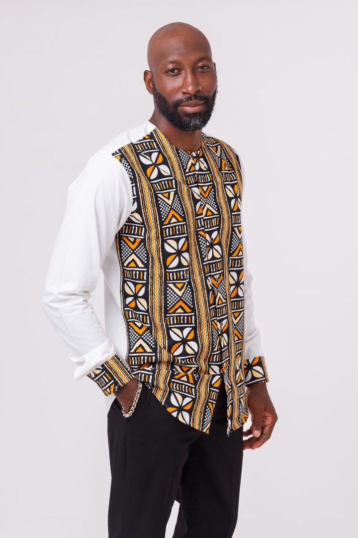 MANYA Ethnic Geometric African Print Shirt