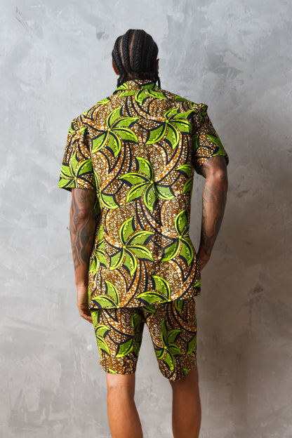 FANKA African Print Lemon Mens Short Set