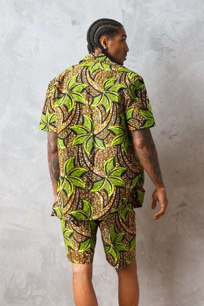 FANKA African Print Lemon Mens Short Set