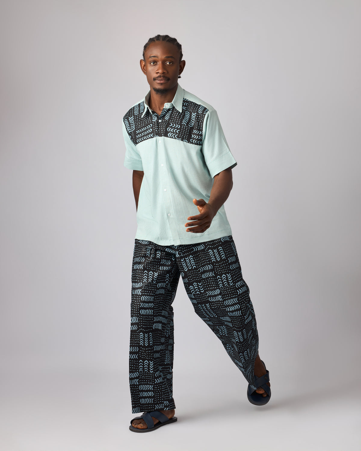 Lakunle Men's African Print Set (Navy) (Copy)